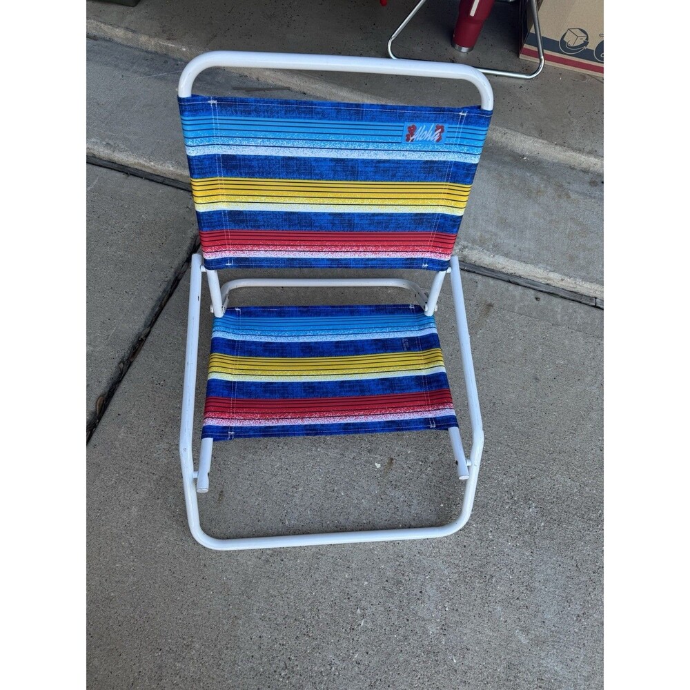 ALOHA Folding Ground Low Sit Beach Sand Chair Aluminum